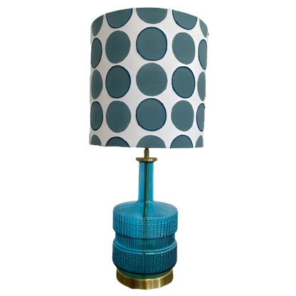 Retro Style Blue Glass Lamp base