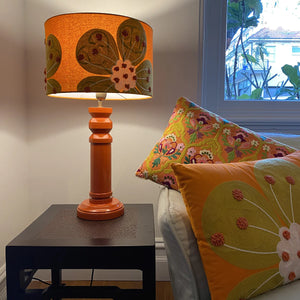 Oversized Orange Flower Lampshade