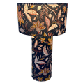 Navy Floral Lamp
