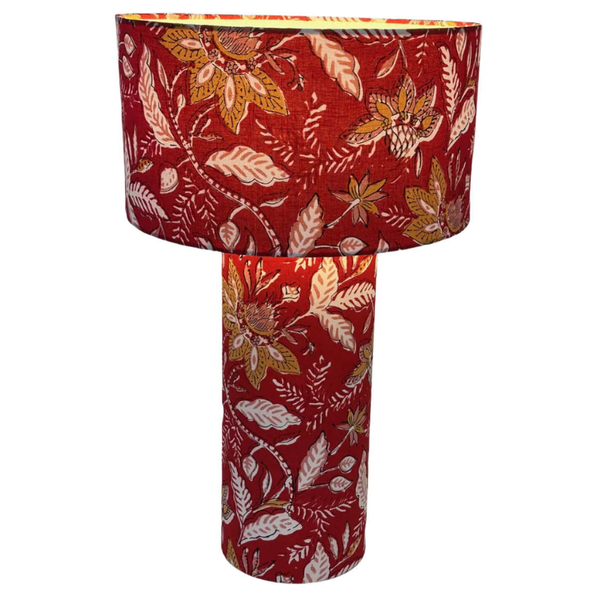 Red Floral Lamp