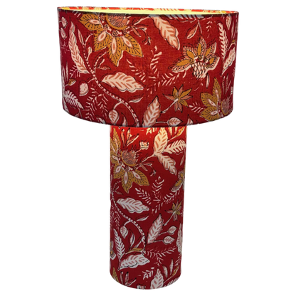Red Floral Lamp