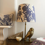 Narcissus Lavendar on Linen Tapered Shade