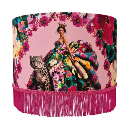 Her Wild Majesty fringed lampshade