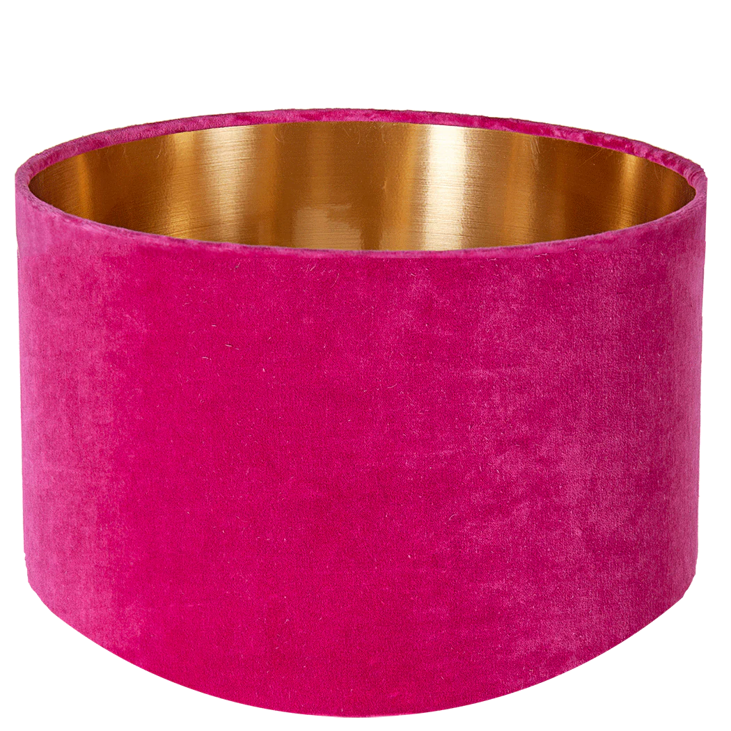Luxury Fuchsia Velvet Lampshade