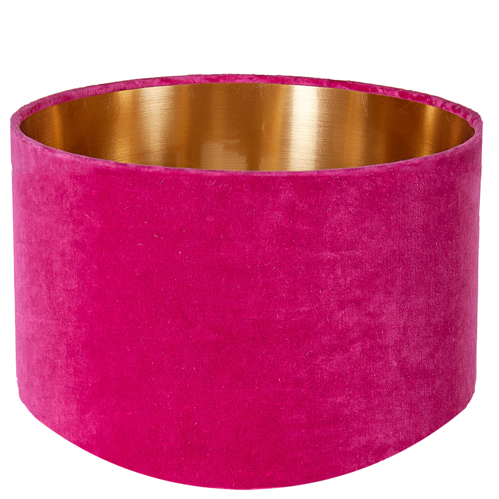 Fuchsia Velvet Lampshade