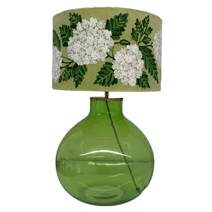 Hydrangeas on Green lampshade