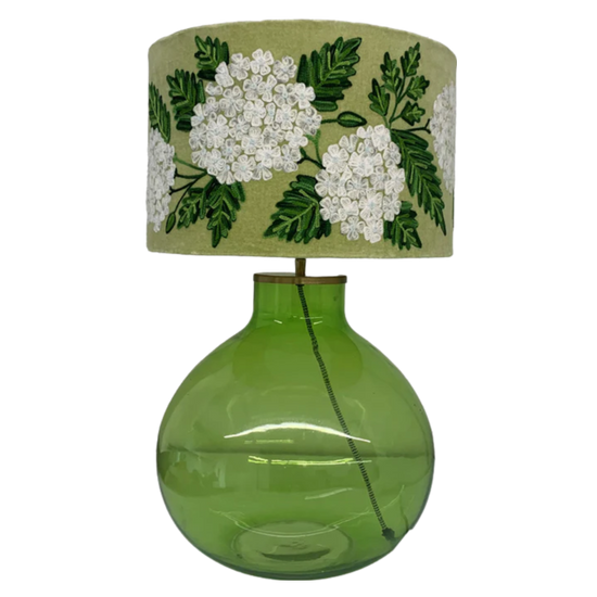 Hydrangeas on Green lampshade