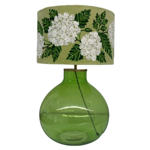 Hydrangeas on Green lampshade Pink Flamingo Interiors Pty Ltd