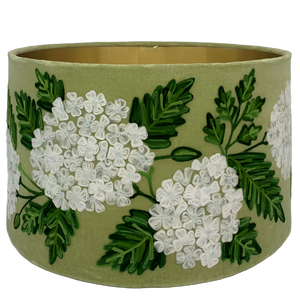 Hydrangeas on Green lampshade