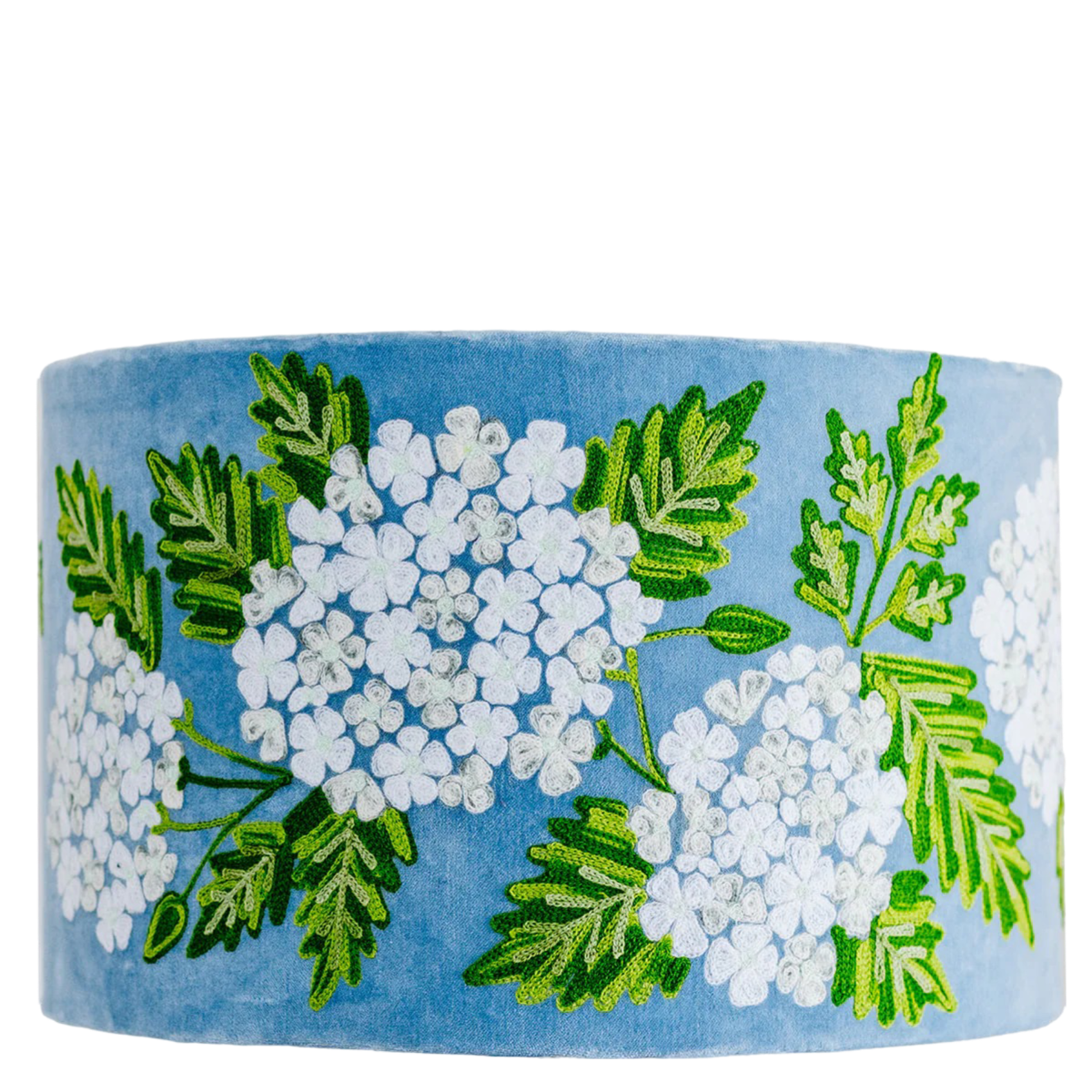 Hydrangeas on Blue Velvet