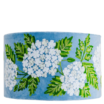 Hydrangeas on Blue Velvet