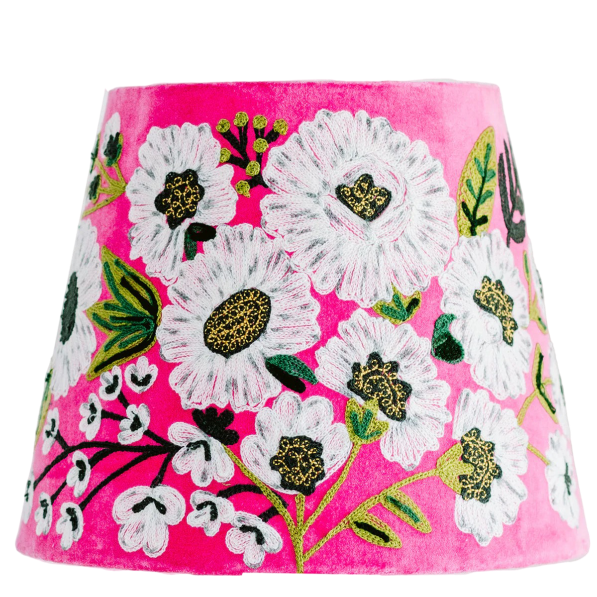 Anemone Taper Shade on Pink Velvet