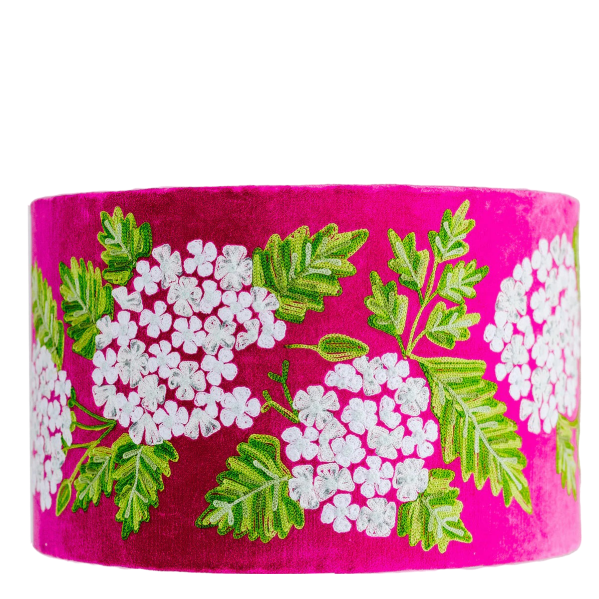 Hydrangeas on Pink Velvet