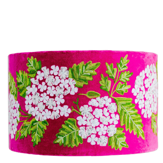 Hydrangeas on Pink Velvet