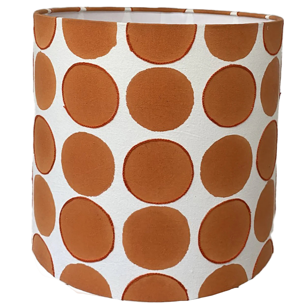 Orange Polka Dot Lampshade