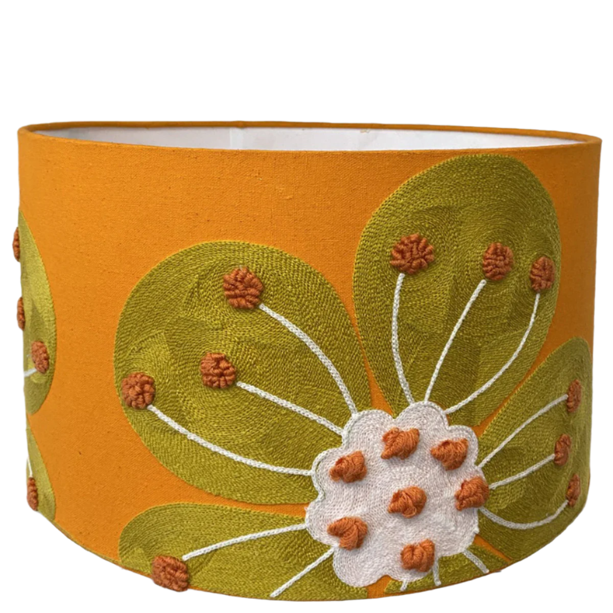 Oversized Orange Flower Lampshade