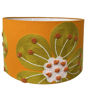 Oversized Orange Flower Lampshade