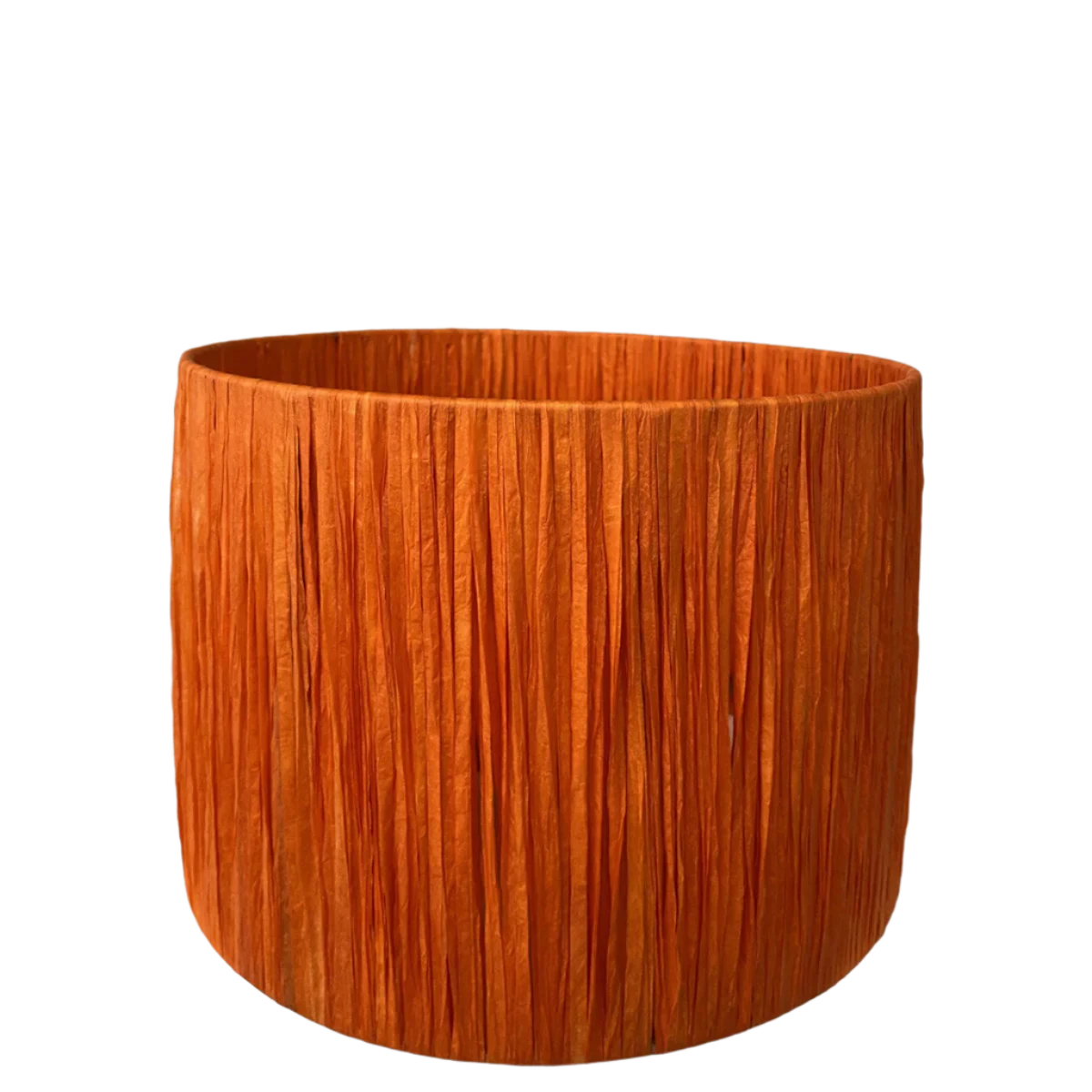 Orange Raffia lampshade extra sml