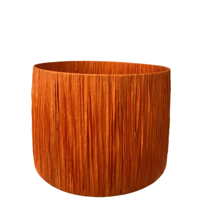 Orange Raffia lampshade extra sml