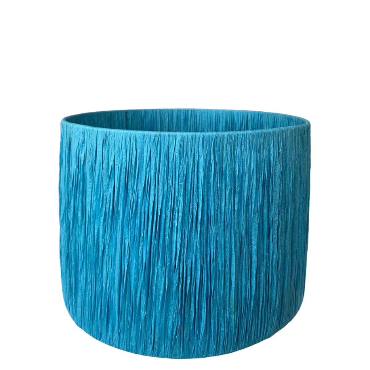 Turquoise Raffia lampshade extra sml