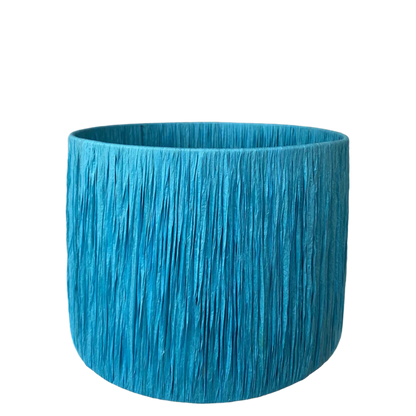 Turquoise Raffia lampshade extra sml