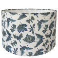 Blue butterflies on linen