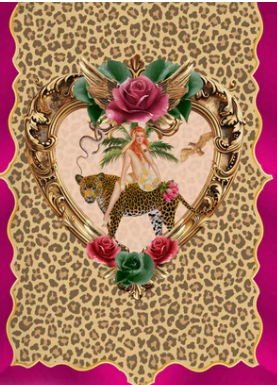 Tiger Rose Linen Tea Towel