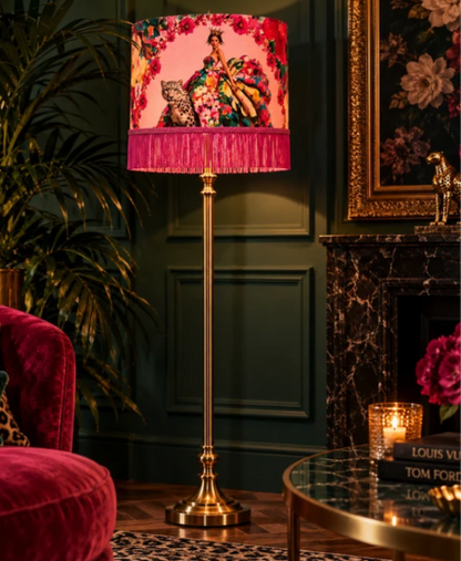 Her Wild Majesty fringed lampshade