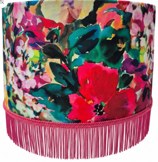 Her Wild Majesty fringed lampshade