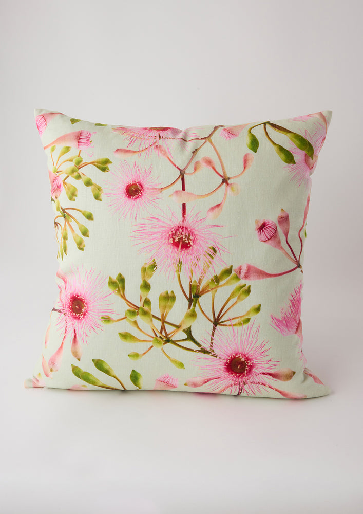 Fairy Floss Eucalyptus 100% Linen Cushion Cover