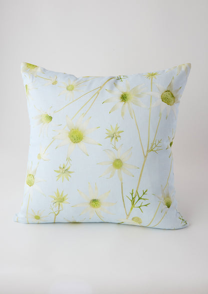 Flannel Flower 100% Linen Cushion cover