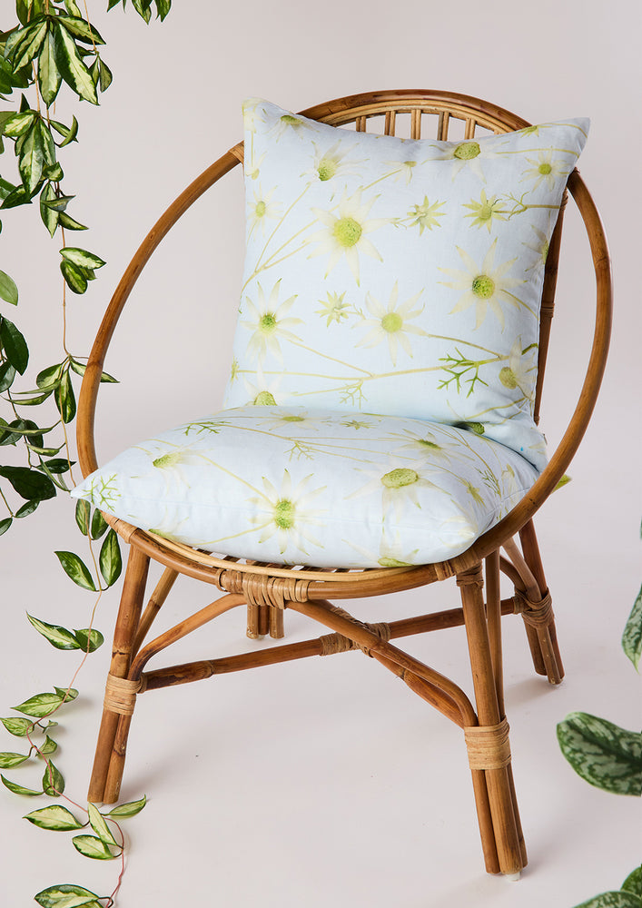 Flannel Flower 100% Linen Cushion cover