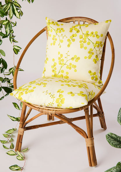 Yellow Wattle 100% Linen Cushion Cover
