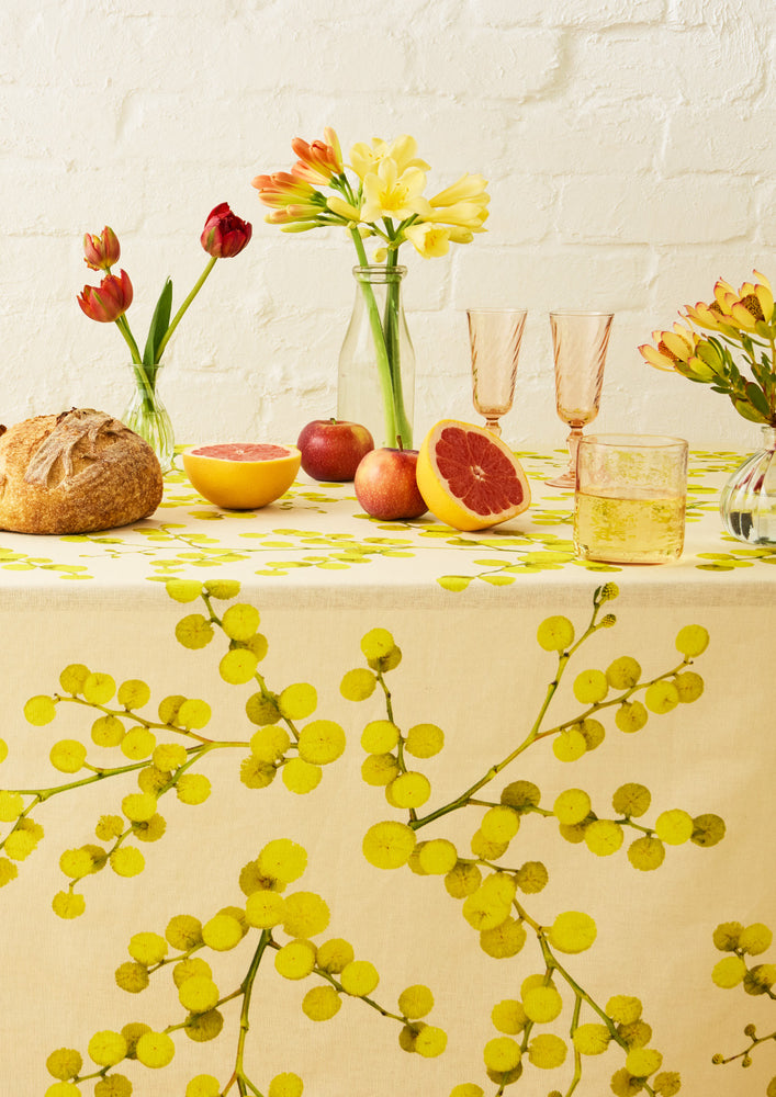 Yellow Wattle Tablecloth