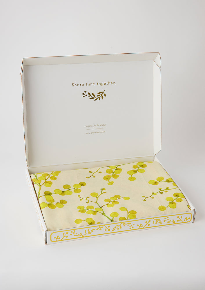Yellow Wattle Tablecloth