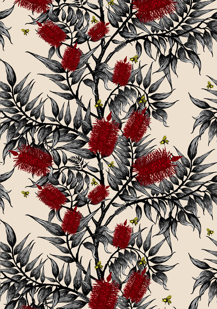 Bees in the Bottlebrush