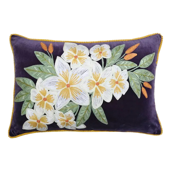 Frangipani Velvet Lampshade large