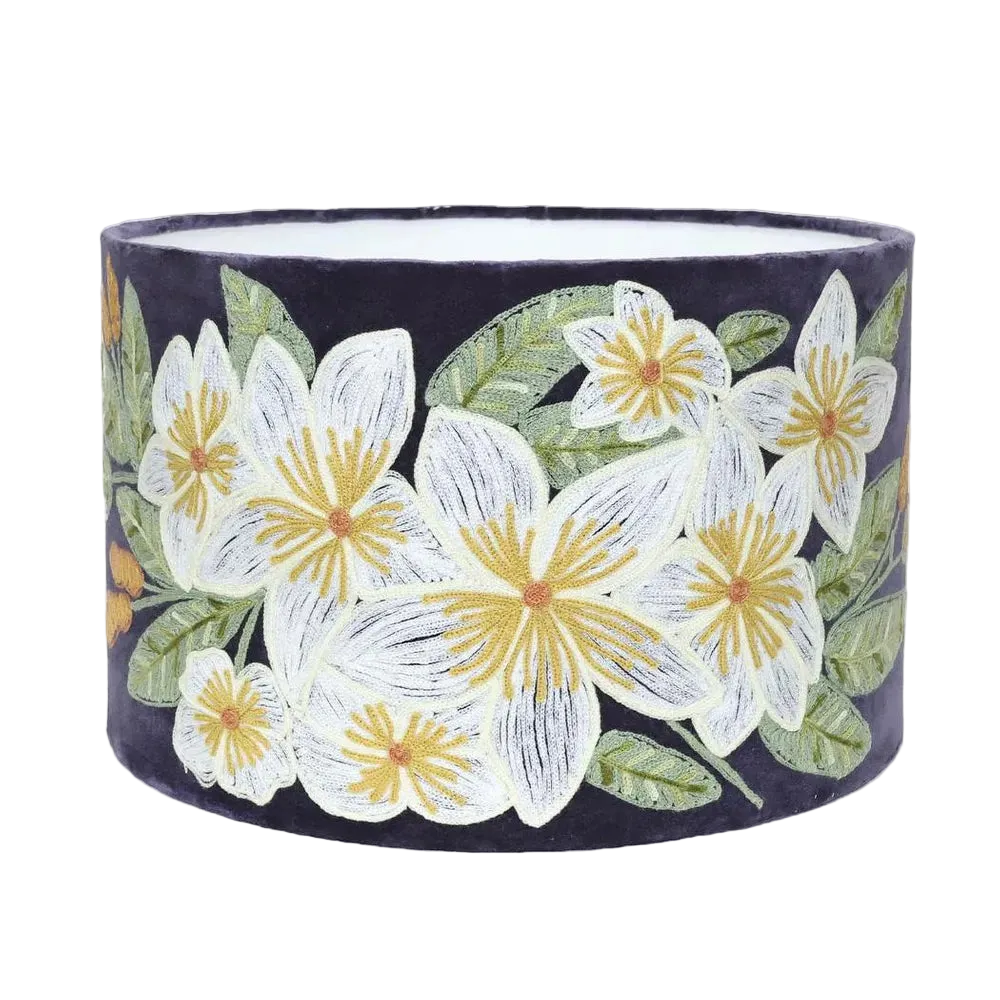 Frangipani Velvet Lampshade large