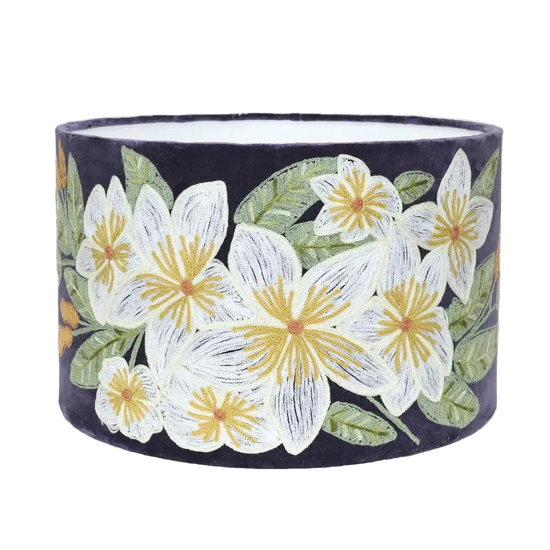 Frangipani Velvet Lampshade large