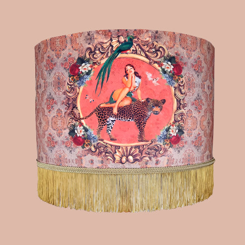 Alice Fringed Velvet Lampshade