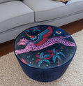 Lynx Velvet Ottoman PRE ORDER
