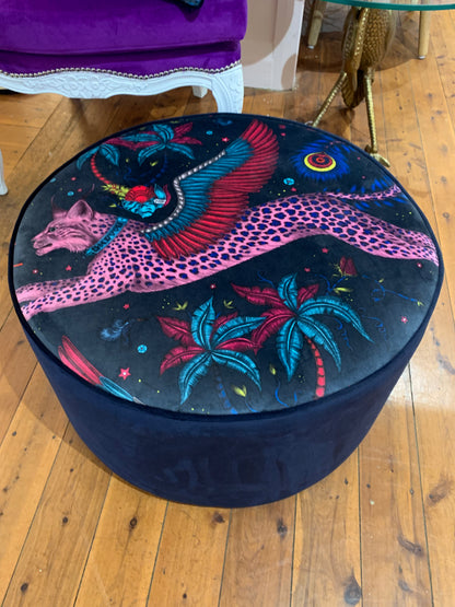 Lynx Velvet Ottoman PRE ORDER
