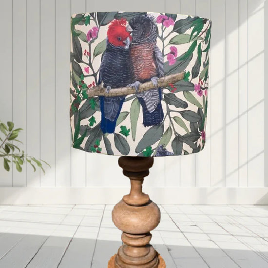 Gang Gangs Embroidery on Cream Lampshade