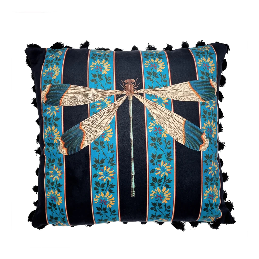 Mermaids Cushion In Blue Velvet Cushion