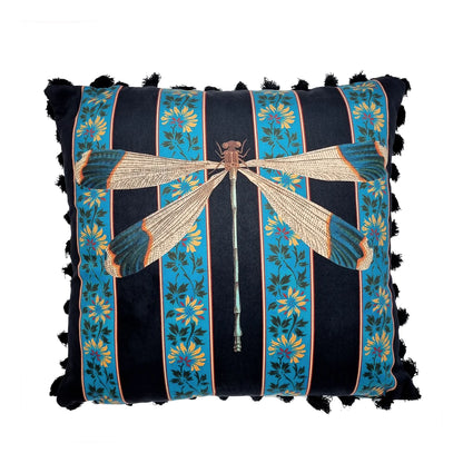 Mermaids Cushion In Blue Velvet Cushion