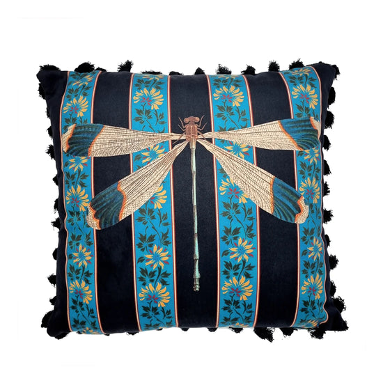 Mermaids Cushion In Blue Velvet Cushion
