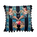 Mermaids Cushion In Blue Velvet Cushion
