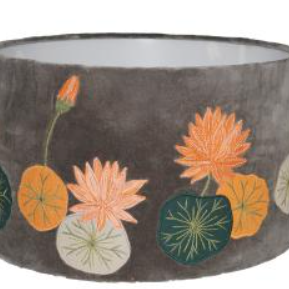 Lilypad Embroidered Lampshade