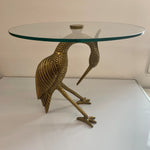 Stork Side Table with Glass Top