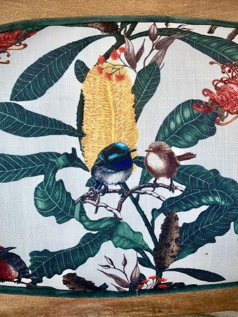 Balloon back chair in Banksia Medley fabric
